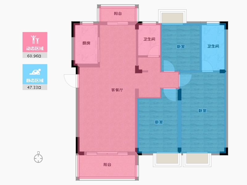 湖南省-长沙市-长沙亿达智造小镇-97.79-户型库-动静分区