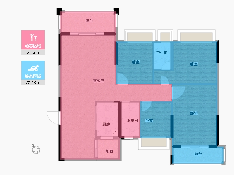 广东省-梅州市-君悦世家汇丰园-119.24-户型库-动静分区