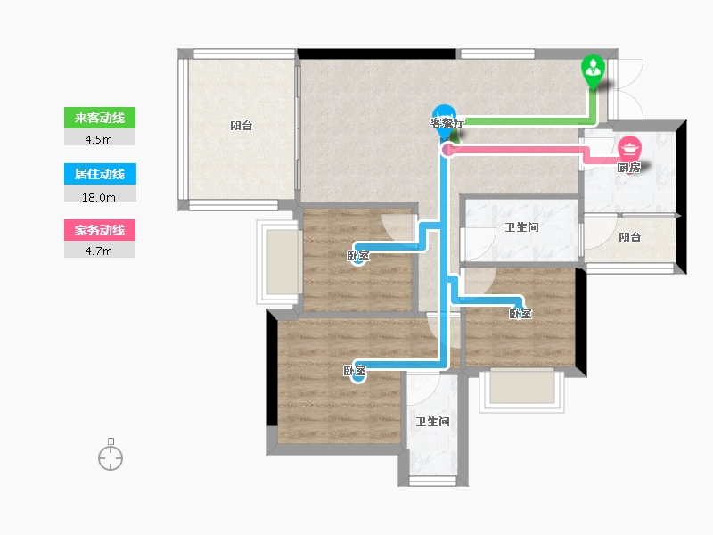 广东省-肇庆市-鼎湖春天-70.40-户型库-动静线