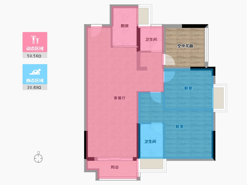 广东省-佛山市-首创禧瑞园著-80.86-户型库-动静分区