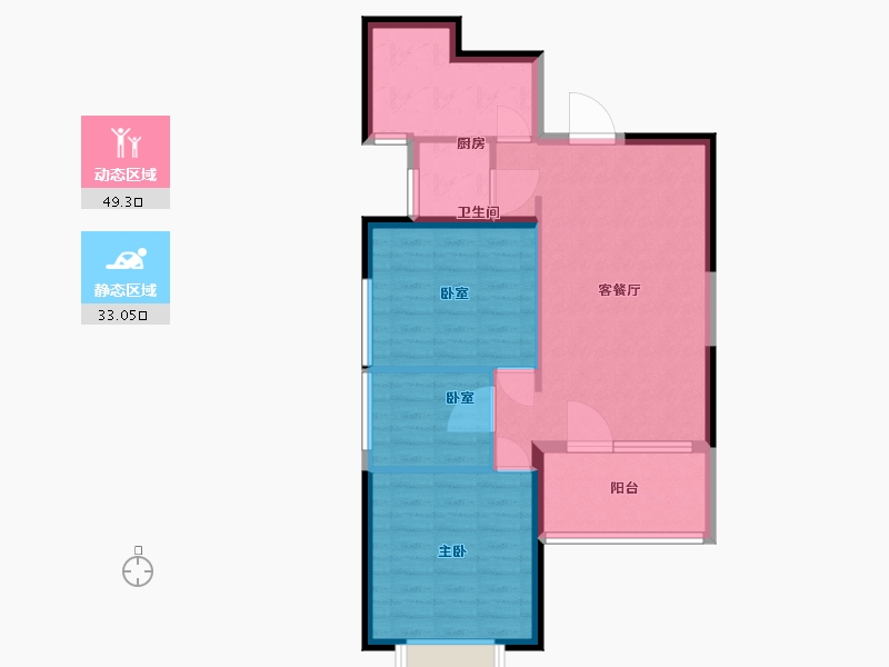 湖北省-武汉市-南国中心二期-74.00-户型库-动静分区