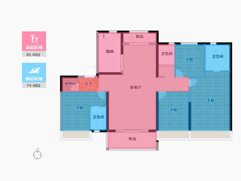 山东省-泰安市-碧桂园黄金时代-142.66-户型库-动静分区