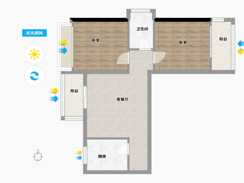 广东省-河源市-河源客天下国际旅游度假区-64.49-户型库-采光通风