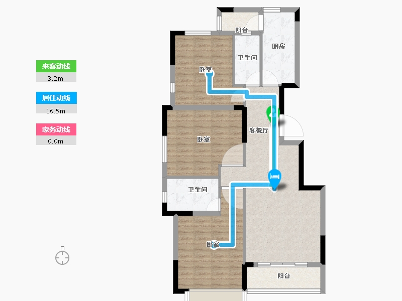 广东省-江门市-金泽世家-96.00-户型库-动静线