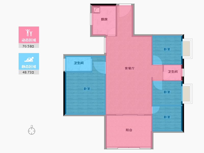 广东省-肇庆市-鼎湖春天-110.50-户型库-动静分区