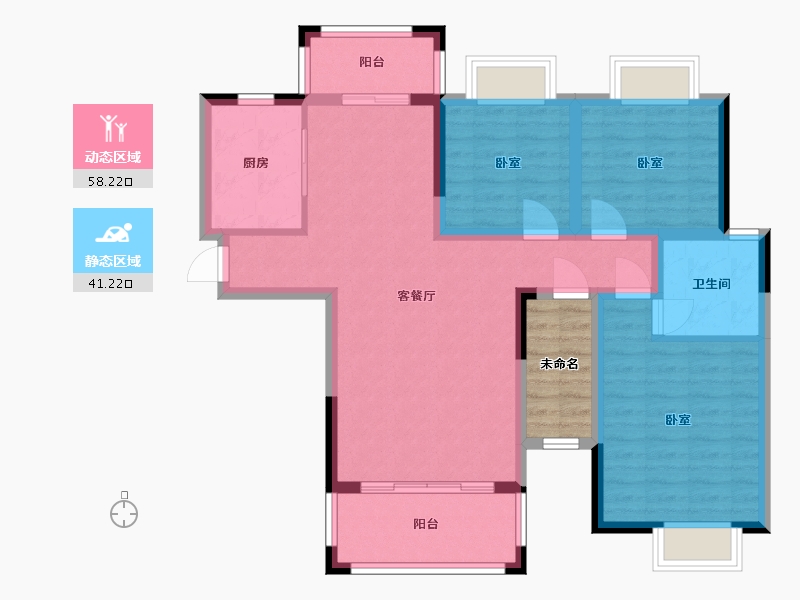 湖南省-邵阳市-邵阳县东方明珠雅苑-93.31-户型库-动静分区