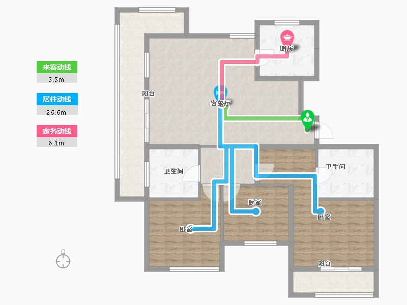 山东省-济宁市-绿城嘉祥玉兰花园-131.01-户型库-动静线