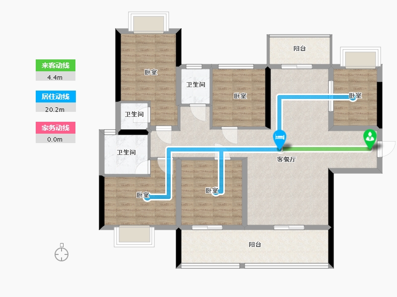 广东省-梅州市-五华客天下和府-110.64-户型库-动静线