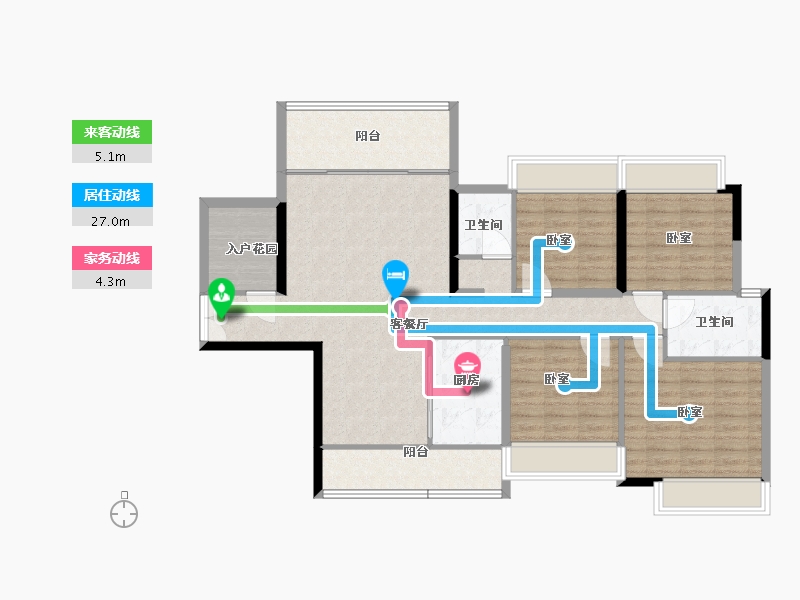 湖南省-郴州市-中港瓏熙府-116.00-户型库-动静线