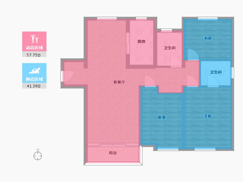 天津-undefined-东岸名郡-88.53-户型库-动静分区