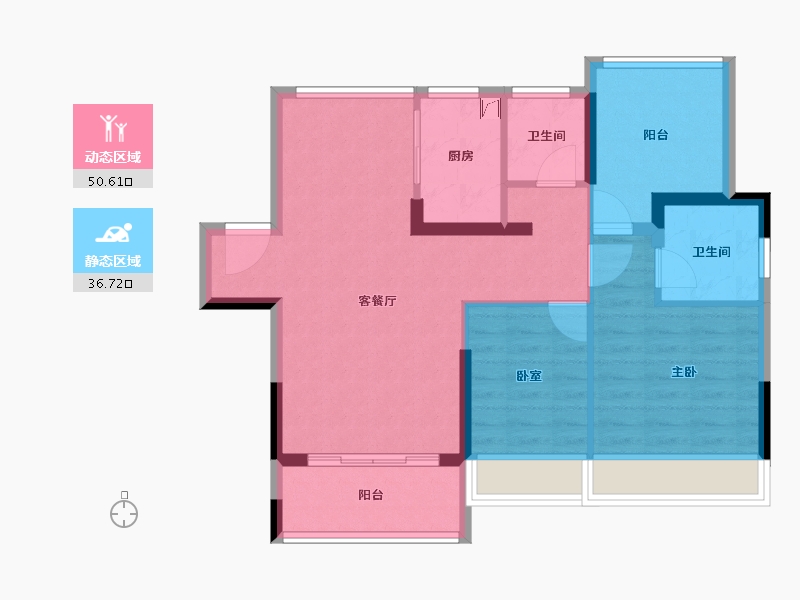 广东省-肇庆市-恒泰悦璟府-78.00-户型库-动静分区