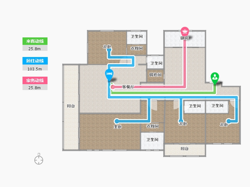 山东省-济宁市-森泰御城上院-802.49-户型库-动静线