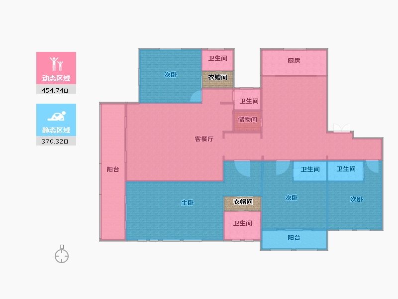 山东省-济宁市-森泰御城上院-802.49-户型库-动静分区