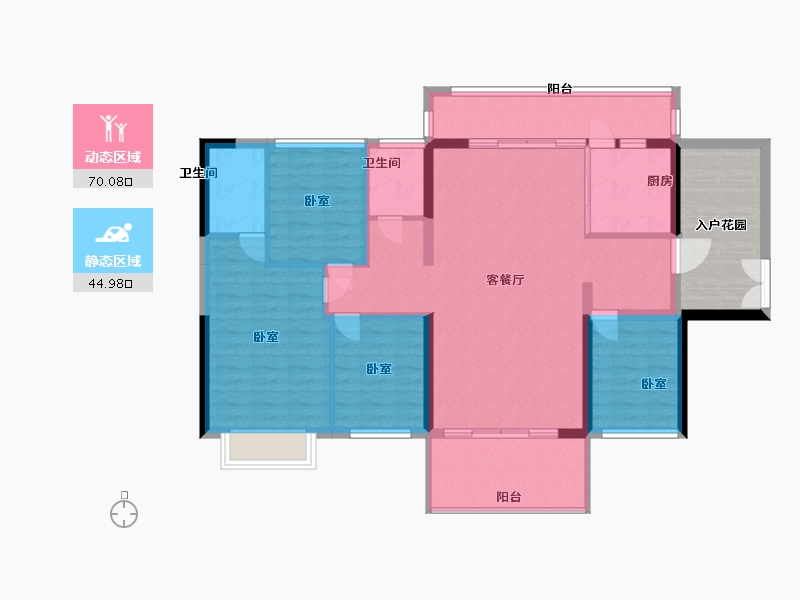 湖南省-郴州市-达康永乐府-114.00-户型库-动静分区