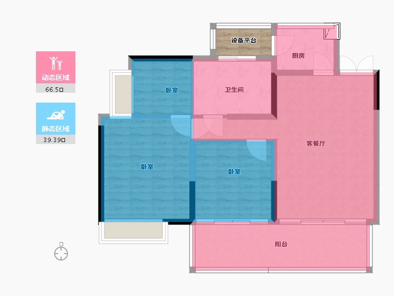 湖南省-郴州市-中港瓏熙府-100.00-户型库-动静分区