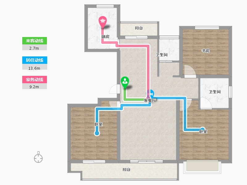 山东省-济宁市-九源书香园-121.01-户型库-动静线