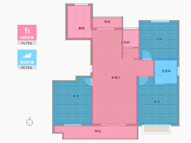 山东省-济宁市-九源书香园-121.01-户型库-动静分区