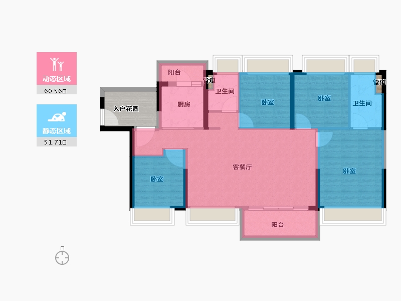 广东省-广州市-富力南驰·富颐华庭-108.00-户型库-动静分区