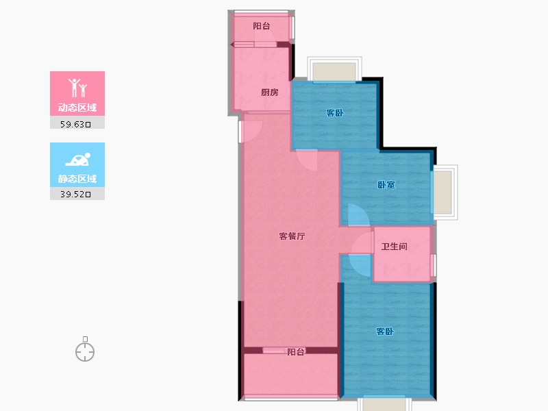 安徽省-六安市-恒大御景湾-90.00-户型库-动静分区