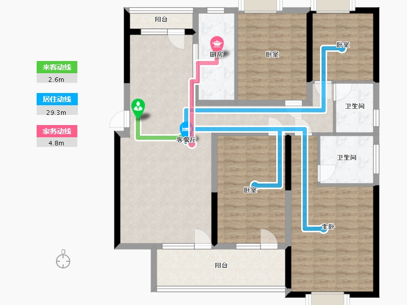 湖北省-武汉市-南国中心二期-114.00-户型库-动静线