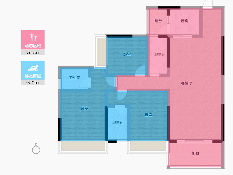 广东省-阳江市-翡翠华府-100.58-户型库-动静分区