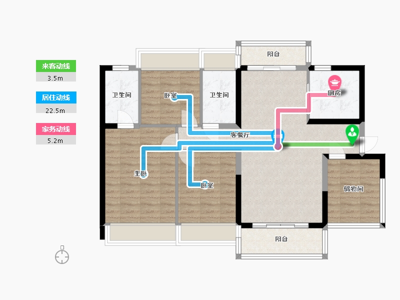 广东省-清远市-碧桂园假日半岛-98.58-户型库-动静线