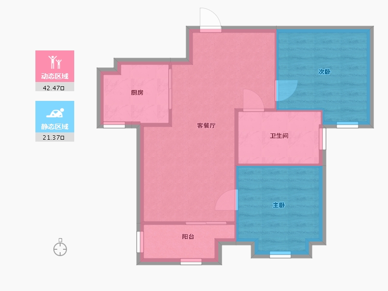 山东省-青岛市-绿地阅海府邸-57.66-户型库-动静分区