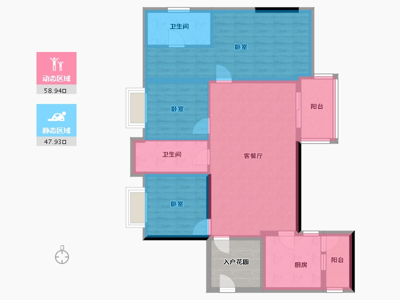 广东省-河源市-河源客天下国际旅游度假区-101.66-户型库-动静分区