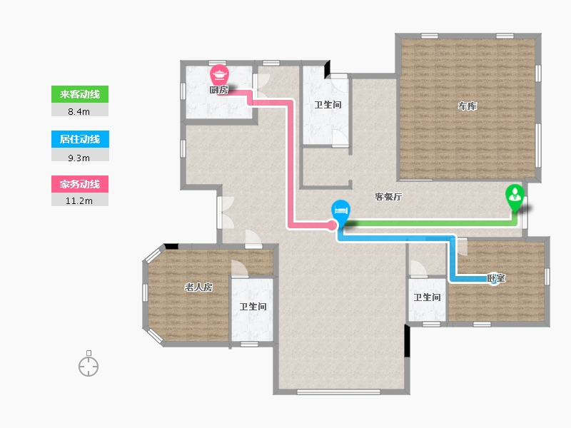 内蒙古自治区-包头市-保利溪湖林语-210.40-户型库-动静线