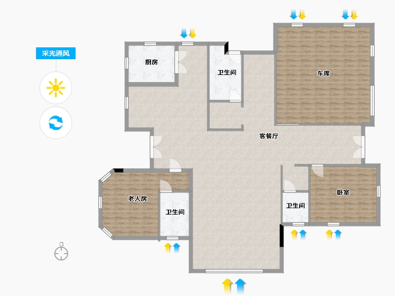 内蒙古自治区-包头市-保利溪湖林语-210.40-户型库-采光通风