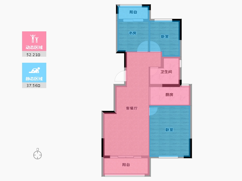 广东省-江门市-金泽世家-81.00-户型库-动静分区