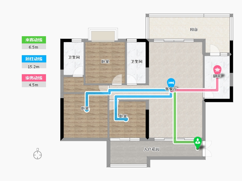 广东省-江门市-沃华中环广场-108.00-户型库-动静线