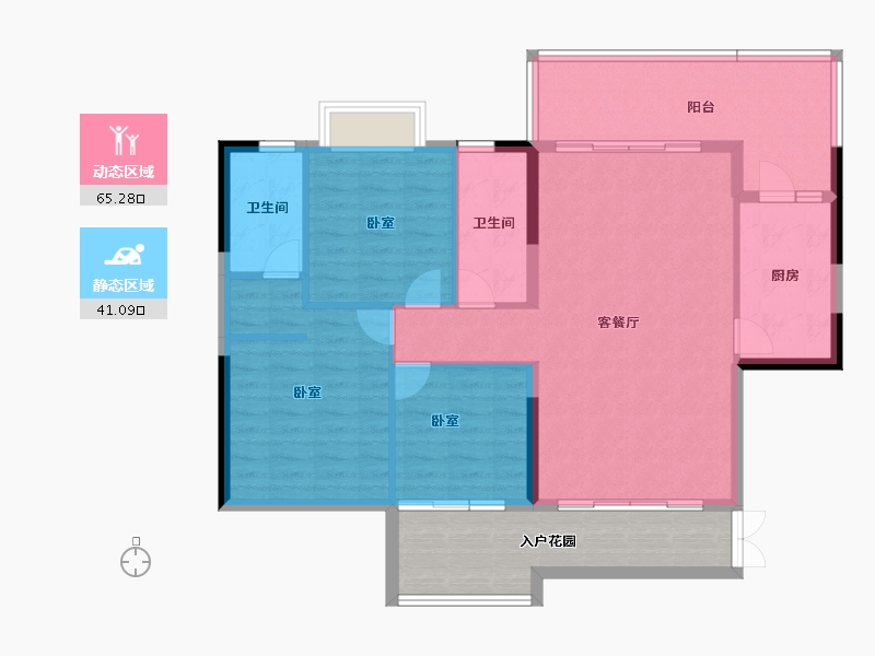 广东省-江门市-沃华中环广场-108.00-户型库-动静分区