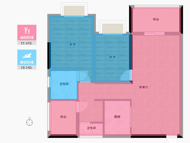 广东省-惠州市-海伦堡创智家园-74.91-户型库-动静分区