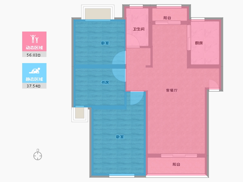 安徽省-黄山市-千景园-83.50-户型库-动静分区