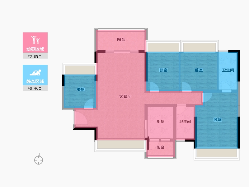 广东省-阳江市-翡翠华府-99.31-户型库-动静分区