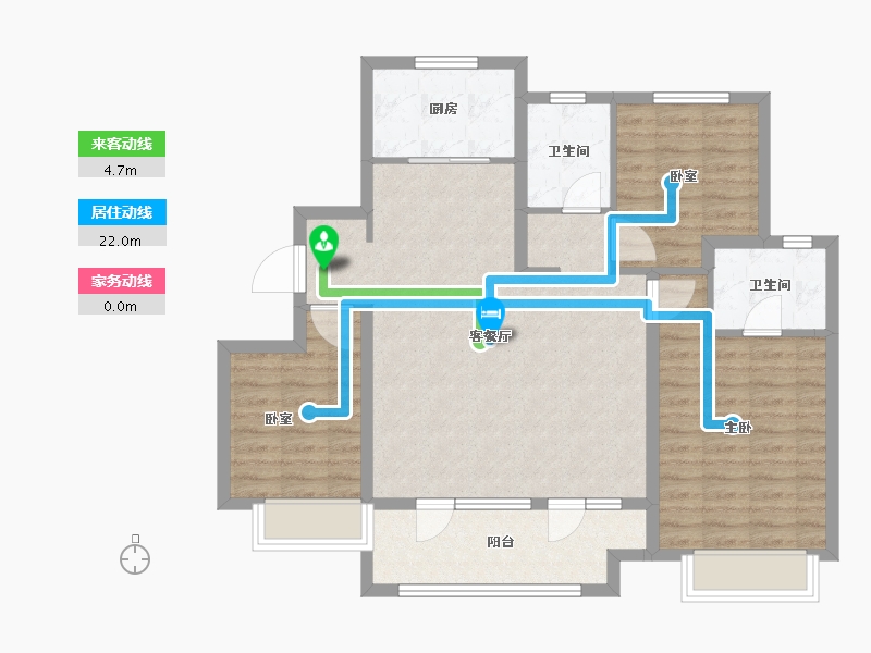 山东省-青岛市-佳兆业悦峰-95.19-户型库-动静线