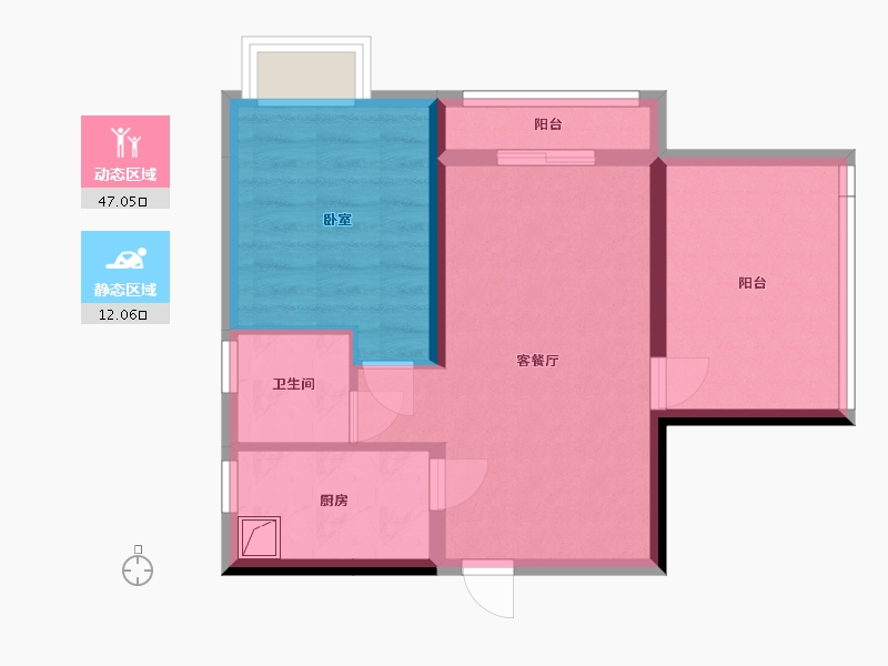 广东省-惠州市-海伦堡创智家园-51.90-户型库-动静分区