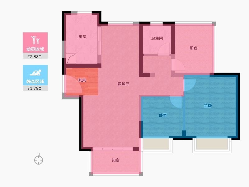 广东省-惠州市-保利天汇-74.99-户型库-动静分区