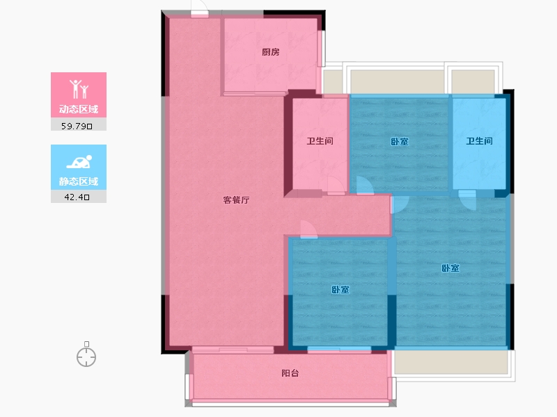 江苏省-镇江市-碧桂园·樾府-91.99-户型库-动静分区