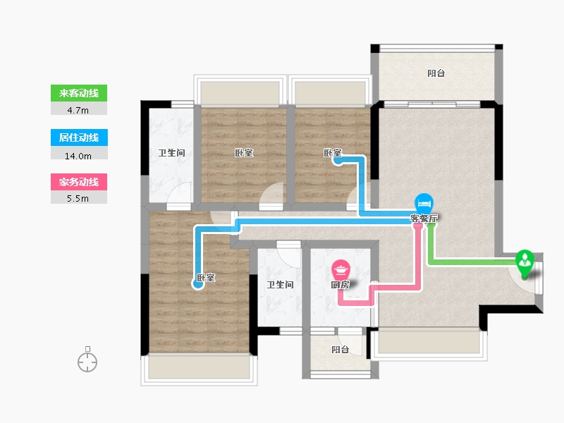 广东省-阳江市-翡翠华府-86.30-户型库-动静线