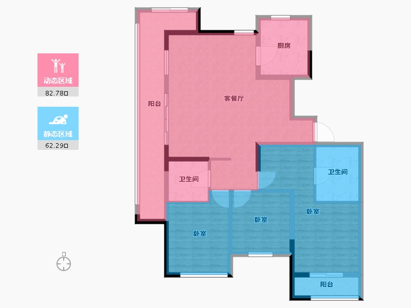 山东省-济宁市-绿城嘉祥玉兰花园-131.00-户型库-动静分区