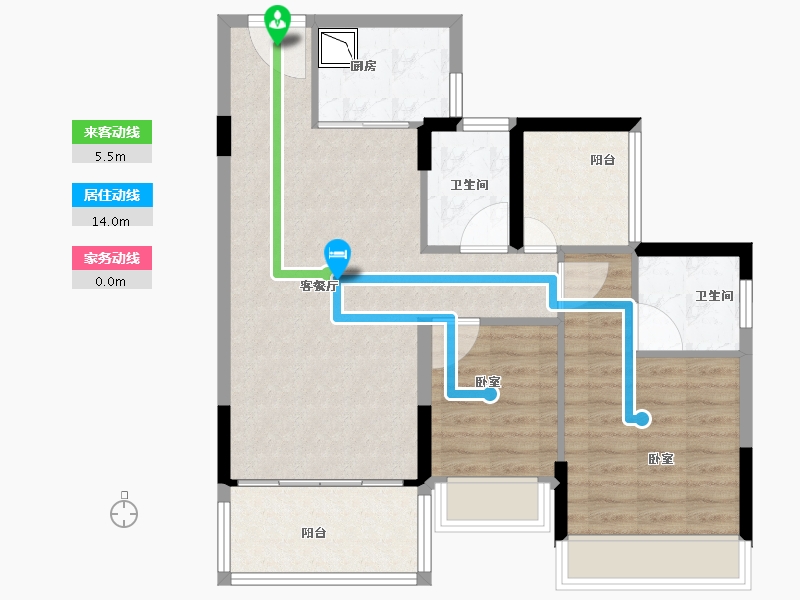 广东省-广州市-美的华发·天珀-79.00-户型库-动静线