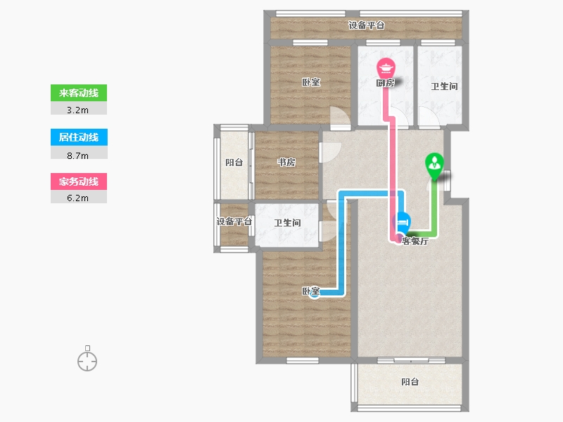 浙江省-衢州市-安厦阳光名都-101.21-户型库-动静线