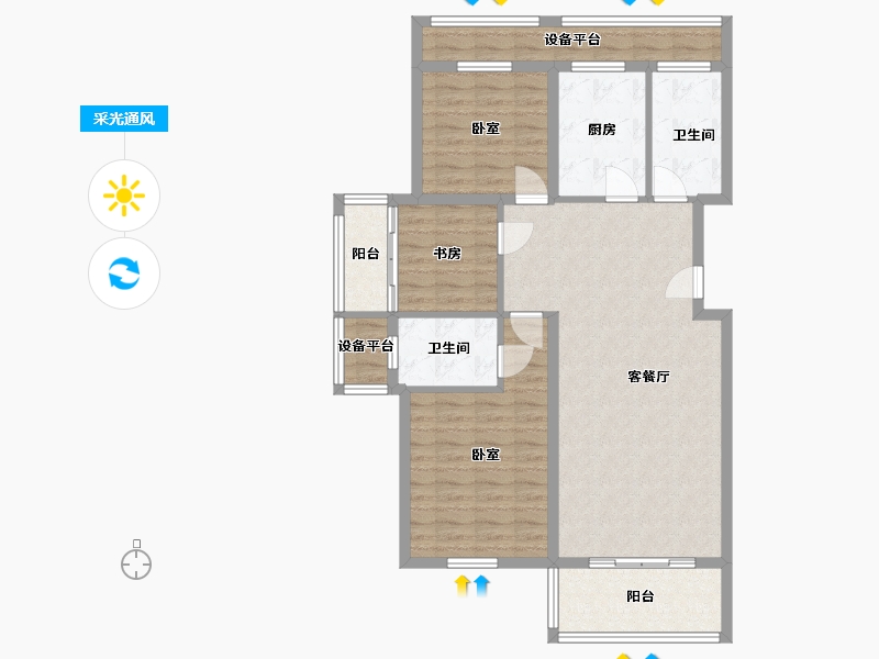 浙江省-衢州市-安厦阳光名都-101.21-户型库-采光通风