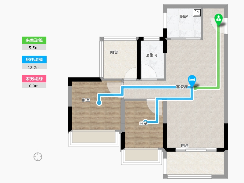 广东省-广州市-美的华发·天珀-70.01-户型库-动静线