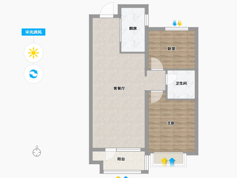 山东省-青岛市-海尔产城创东方学府-71.04-户型库-采光通风