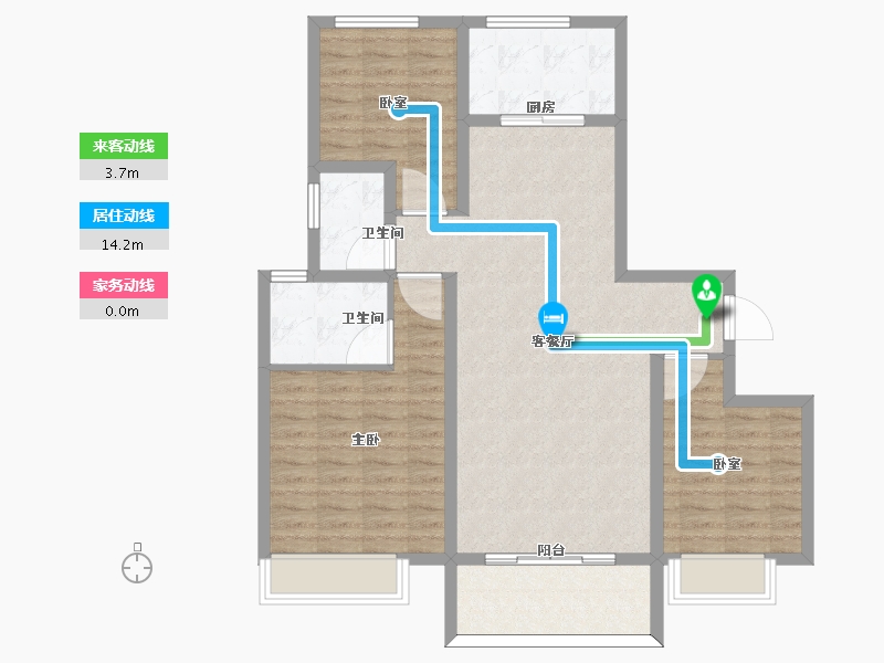 安徽省-黄山市-黄山颐高广场-96.01-户型库-动静线