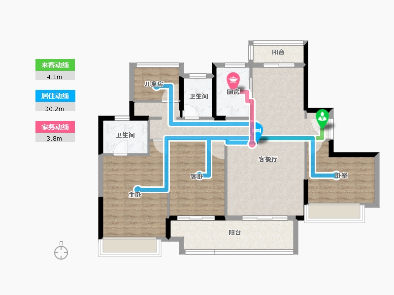 广东省-肇庆市-恒泰悦璟府-111.01-户型库-动静线