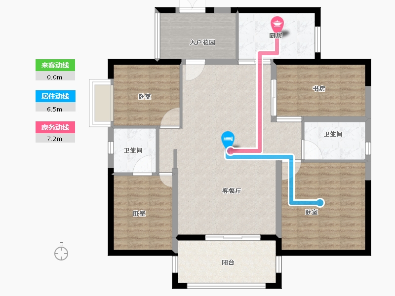 广东省-江门市-沃华中环广场-112.43-户型库-动静线